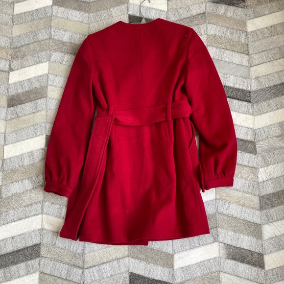 Mac & Jac Deep Red Coat with Tie - Picture 2 of 3